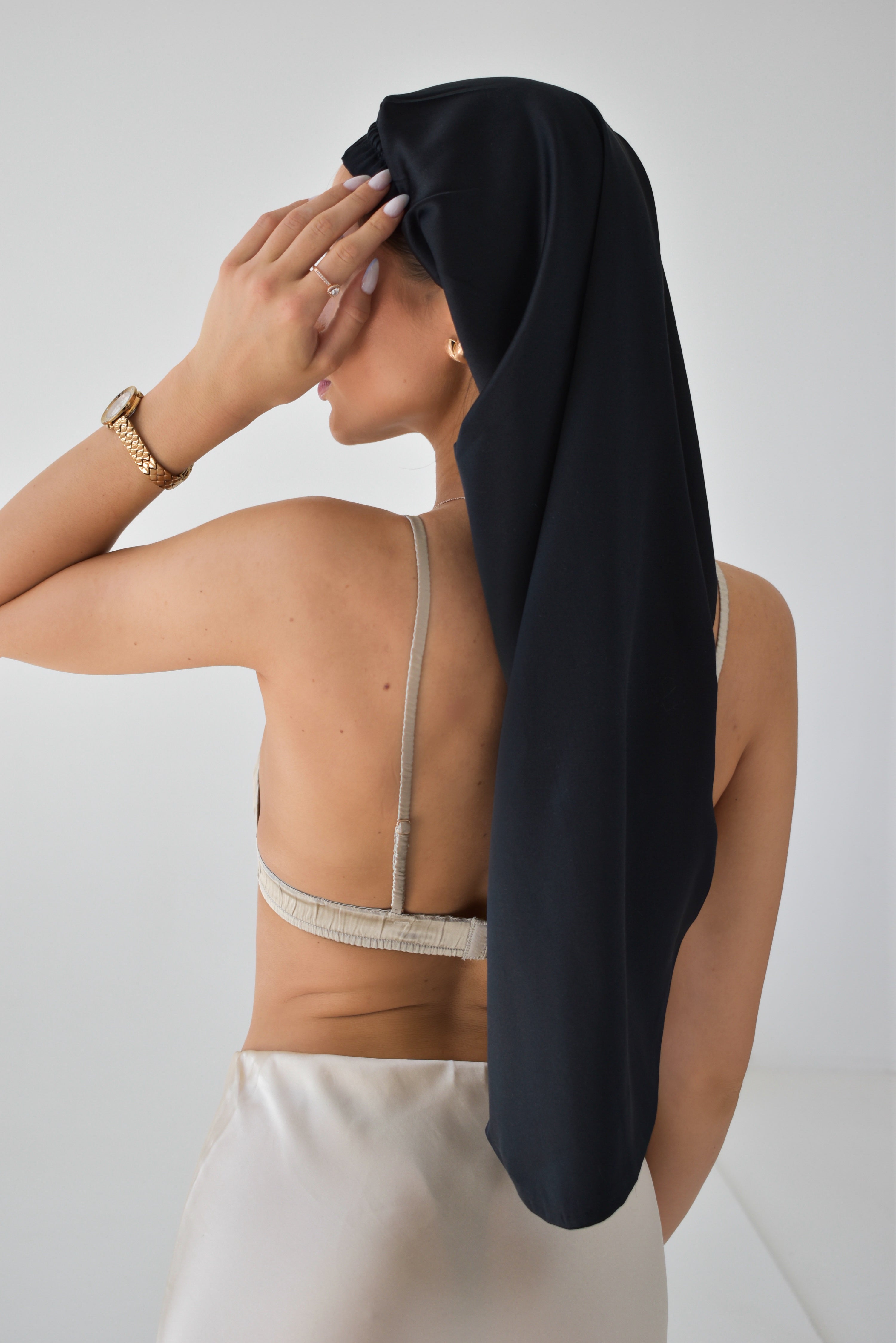 Extra Long Silk Sleeping Bonnet