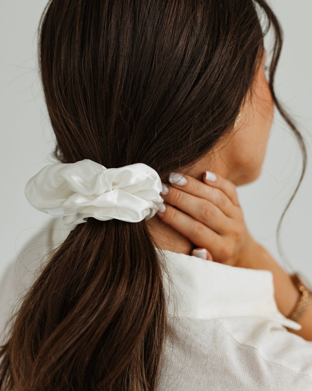 L silk hair ties