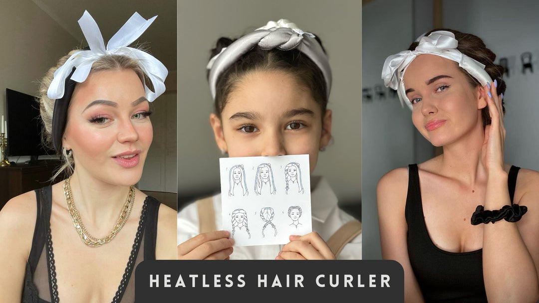 Natural silk heatless hair curler