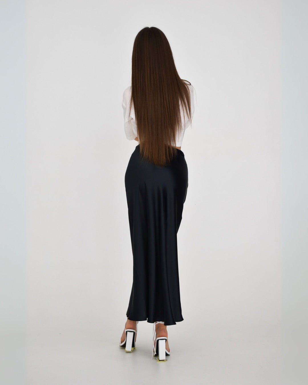 Silk maxi skirt