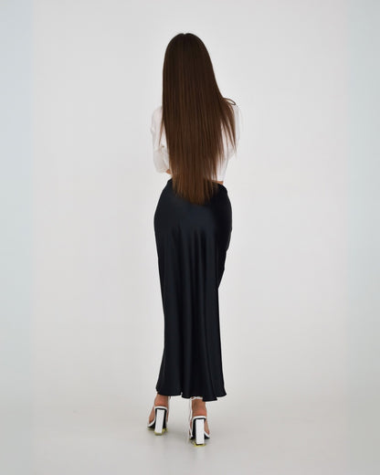 Silk maxi skirt
