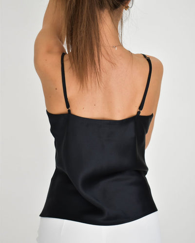 Silk V neck top
