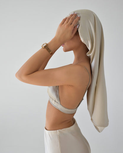 Extra Long Silk Sleeping Bonnet