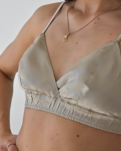 Silk bralette bra