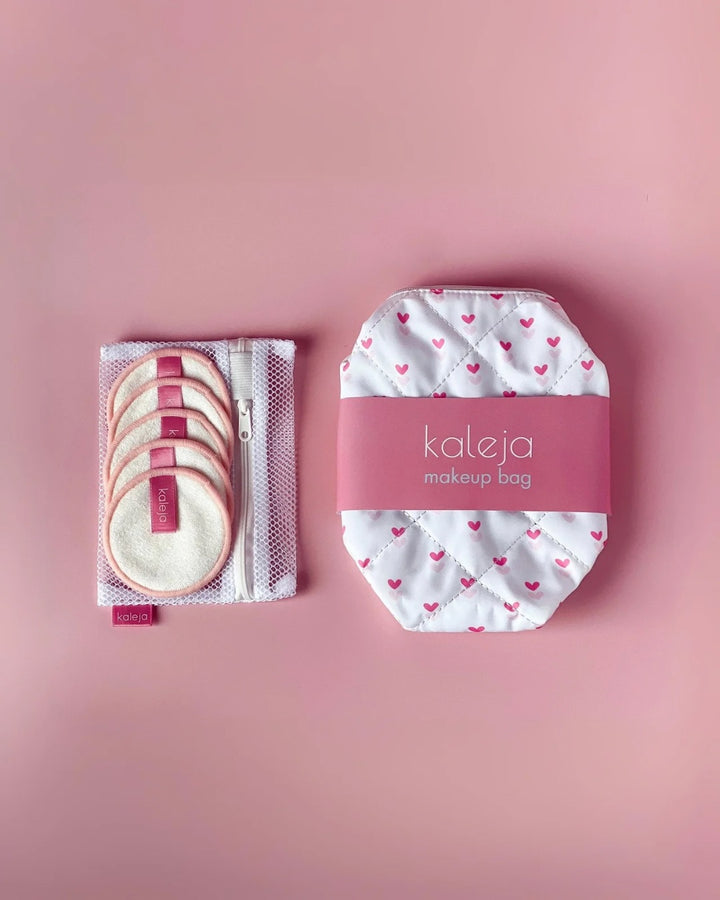 Makeup bag + makeup pads set