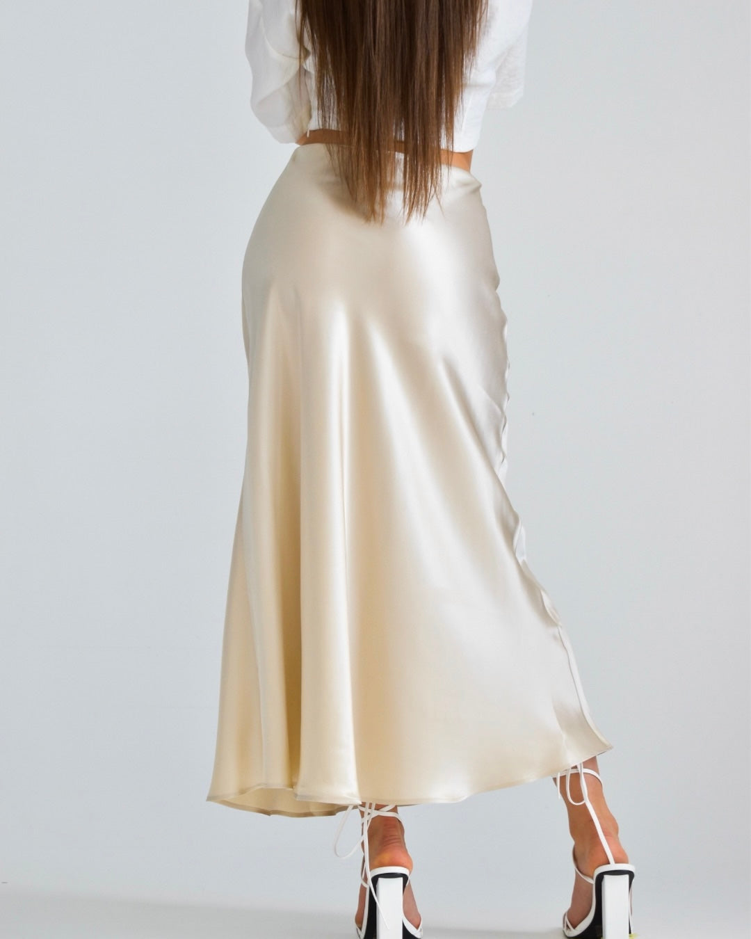 Silk maxi skirt