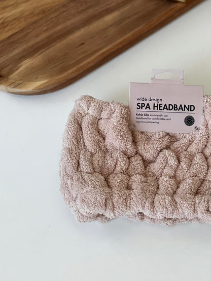 Wide design SPA headband