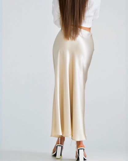 Silk maxi skirt