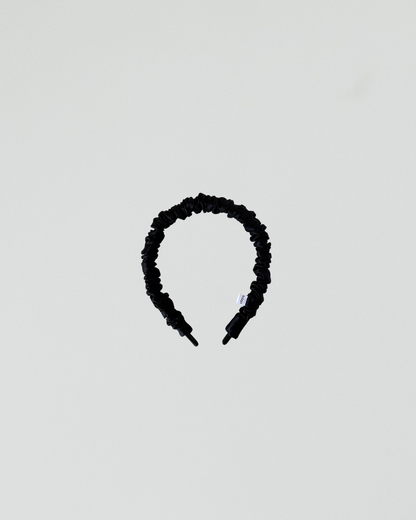 Silk ruched headband small