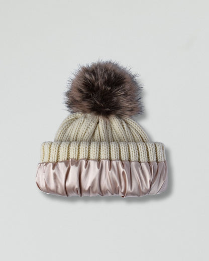 Knitted hats with satin lining