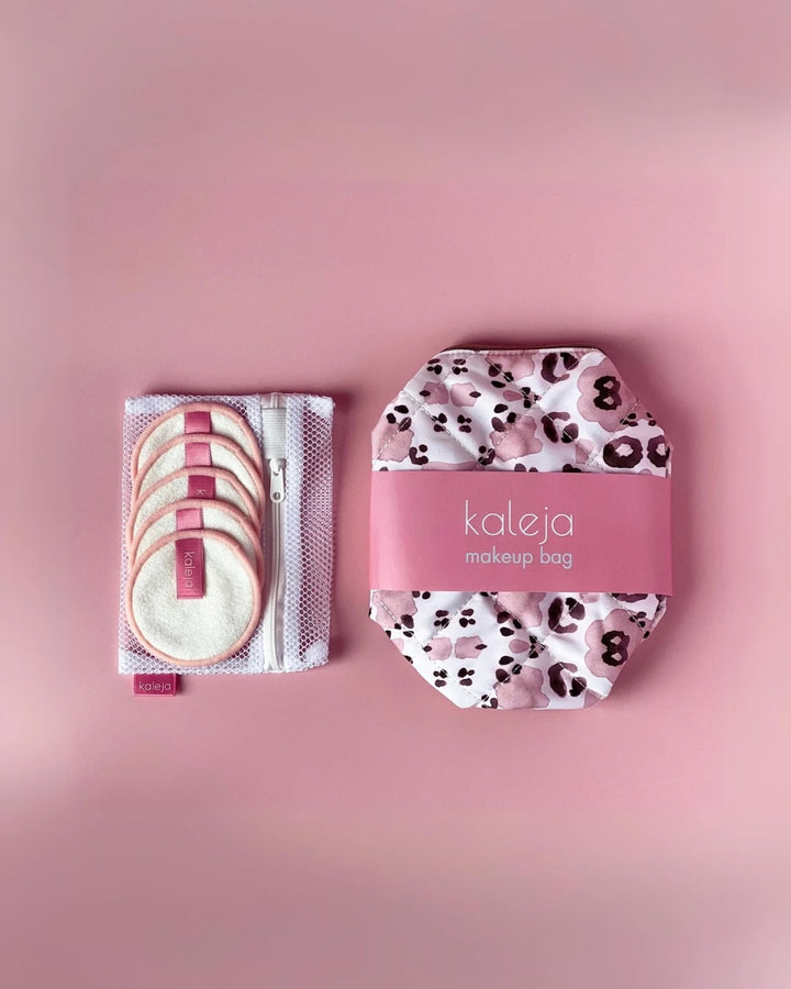 Makeup bag + makeup pads set