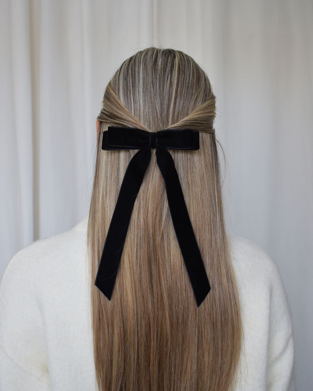 Ribbon bow hair clip