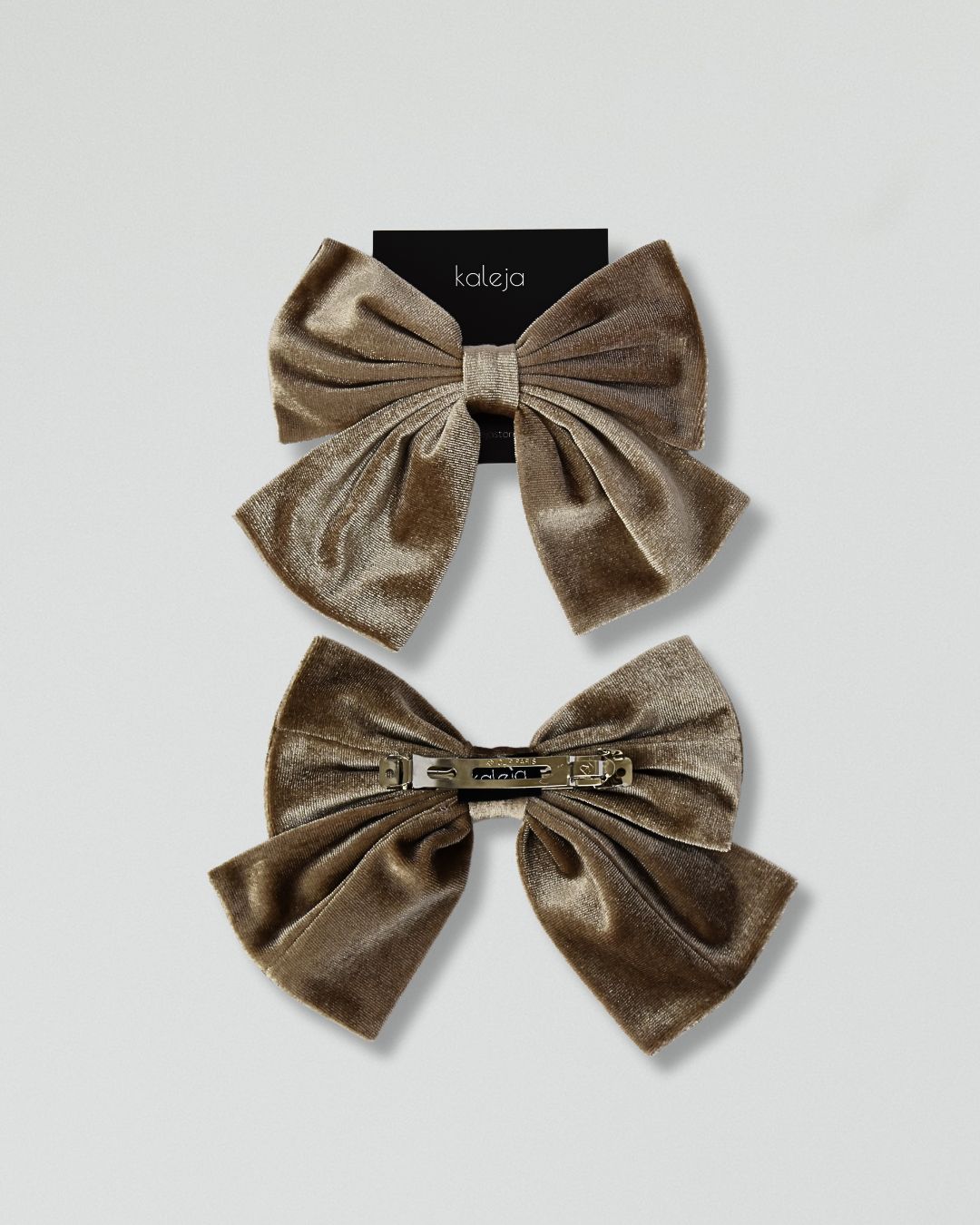 Velvet bow hair clip