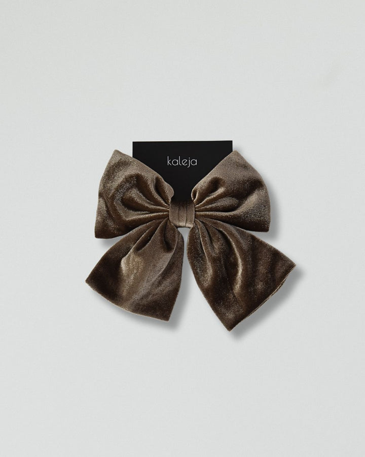 Velvet bow hair clip