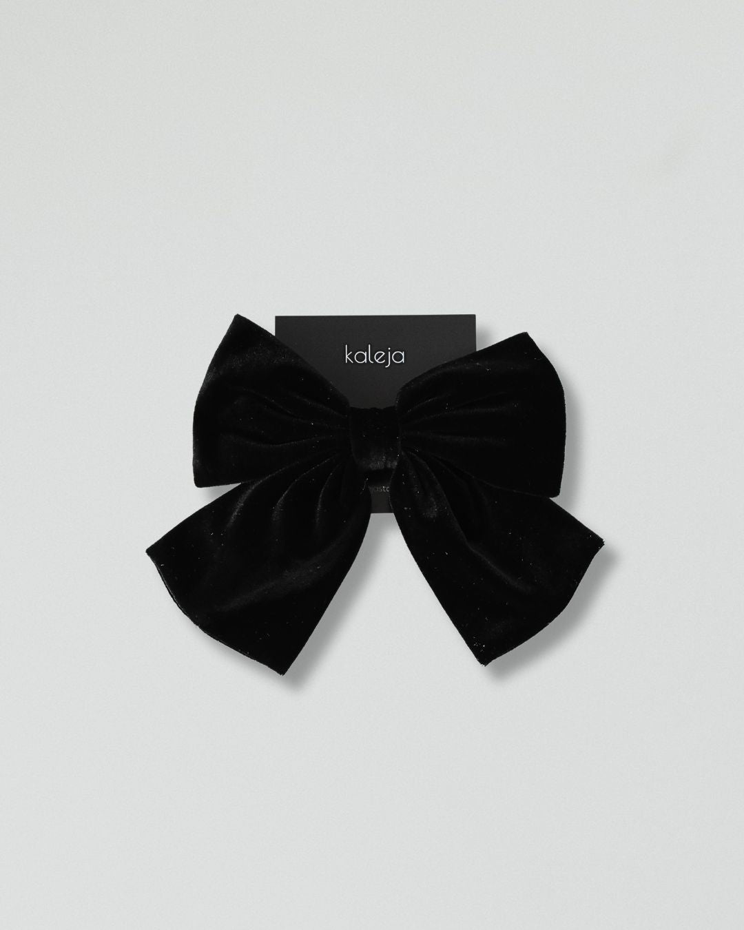 Velvet bow hair clip