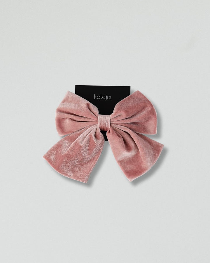 Velvet bow hair clip