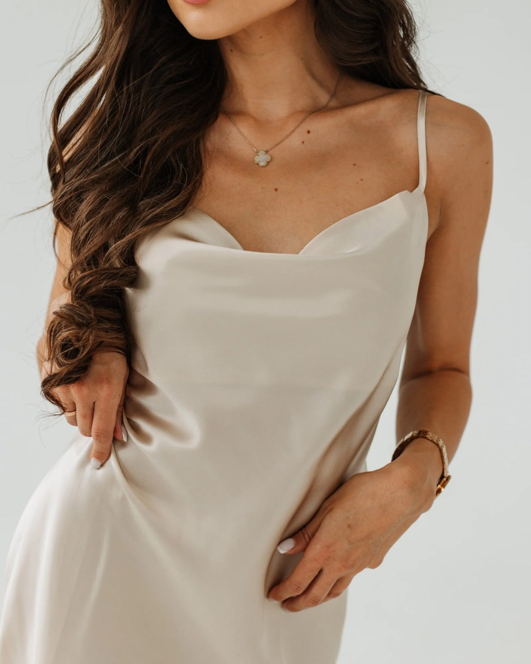 Short Silk slip dress