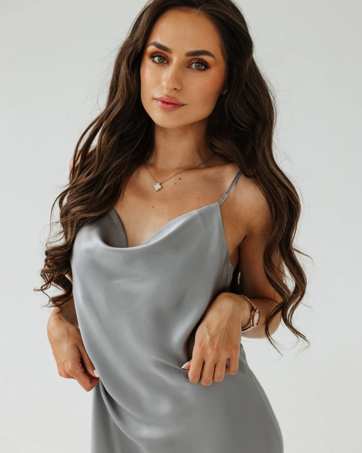 Short Silk slip dress