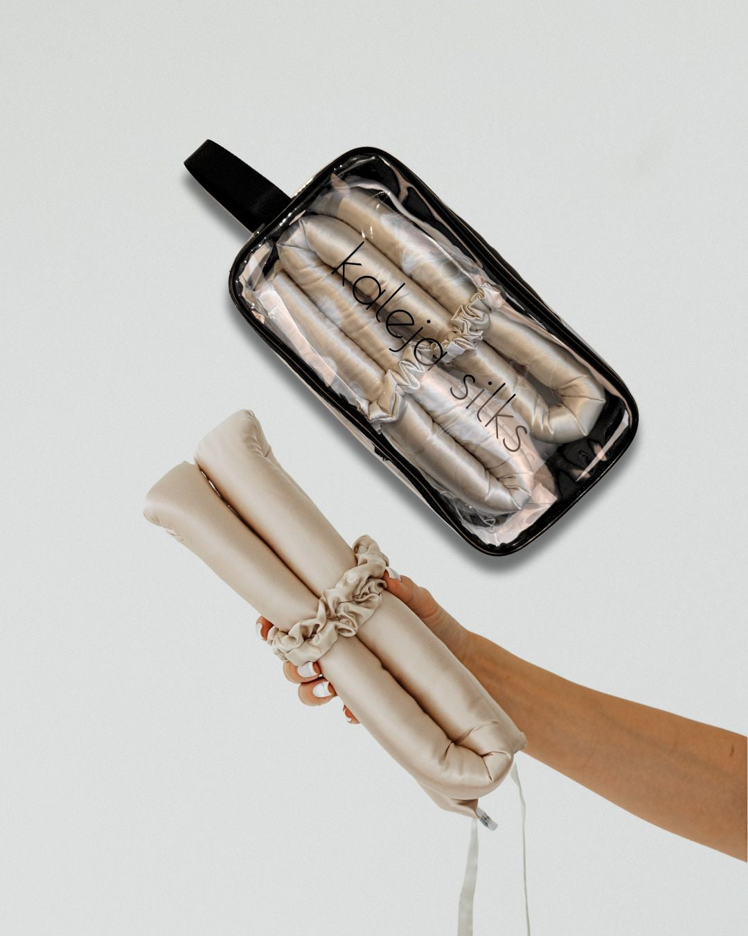 LIELĀ zīda matu ruļļa komplekti