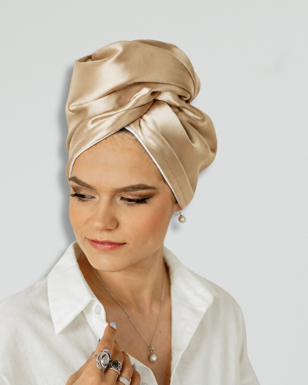 Double sided hair towel/turban