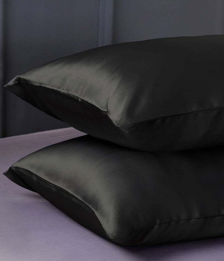 silk pillowcase, pillowcase, mulberry silk, natural silk, queen size, zīda spilvendrāna, mulberry zīds, zīda spilvens, kaleja silks, kaleja store, melns, black